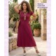 Vestido Midi Viscosa Magenta