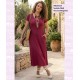 Vestido Midi Viscosa Magenta