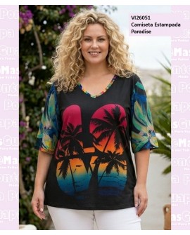 Camiseta Estampada Paradise