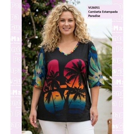 Camiseta Estampada Paradise