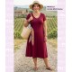 Vestido Midi Viscosa Magenta