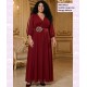 Vestido Largo Liso Manga Abierta