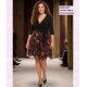 Vestido Corto Flores Naranjas