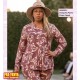 Chaqueta Punto Flores Camel