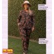 Chaqueta Punto Flores Marron