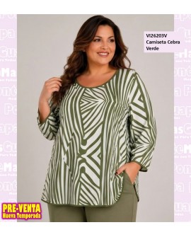 Camiseta Cebra Verde