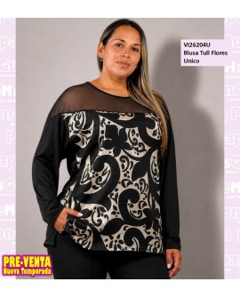 Blusa Tull Flores Unico