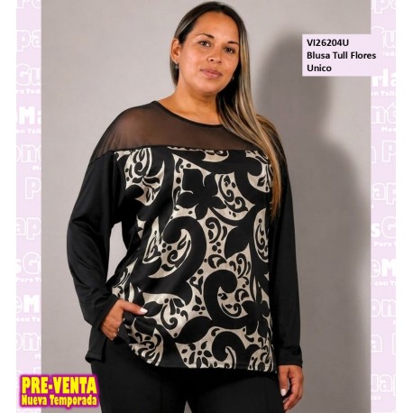 Blusa Tull Flores Unico