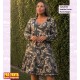 Vestido Punto Flores Negro