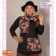 Camiseta Cuadros y Cuello Camel