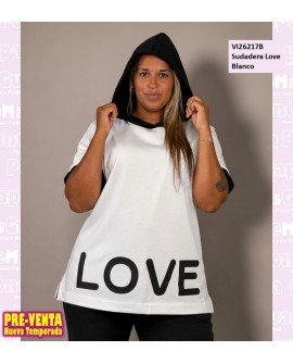 Sudadera Love Blanco