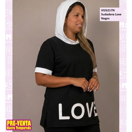 Sudadera Love Negro