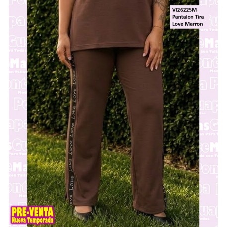 Pantalon Tira Love Marron