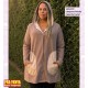 Chaqueta Peluda Capucha Camel
