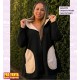 Chaqueta Peluda Capucha Negro