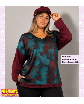 Camiseta Punto Flores Bugambilla