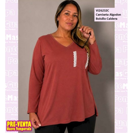 Camiseta Algodon Bolsillo Caldera