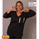Camiseta Algodon Bolsillo Negro