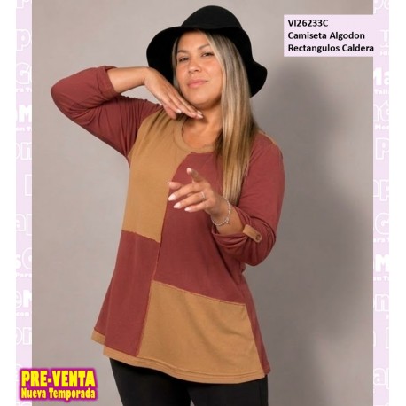 Camiseta Algodon Rectangulos Caldera
