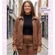 Chaqueta Polipiel Camel