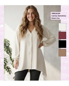 Camisa Asimetrica Karen Lisa