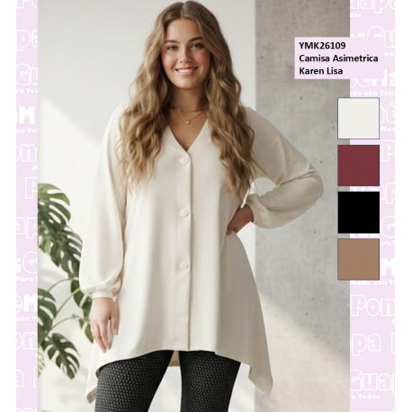 Camisa Asimetrica Karen Lisa