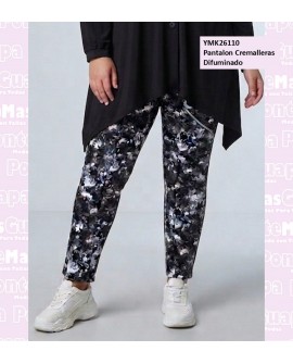 Pantalon Cremalleras Difuminado