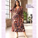 Vestido Cruzado Estampado Caldera