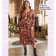 Vestido Cruzado Estampado Caldera