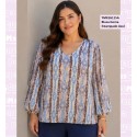 Blusa Goma Estampado Azul