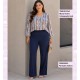 Blusa Goma Estampado Azul