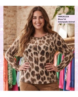 Blusa Tul Estampado Animal
