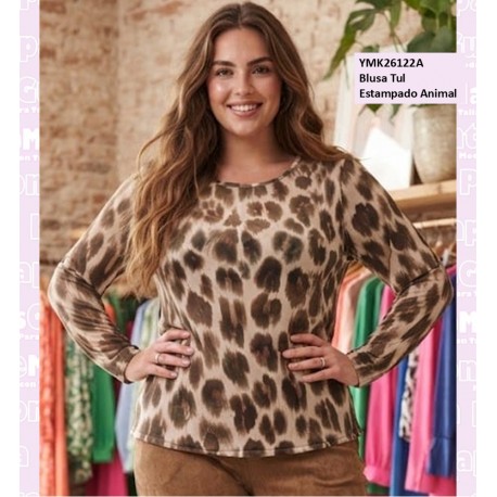 Blusa Tul Estampado Animal