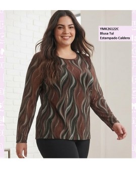 Blusa Tul Estampado Caldera