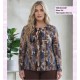 Blusa Tul Estampado Marron