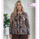 Blusa Tul Estampado Marron