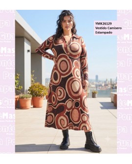 Vestido Camisero Estampado