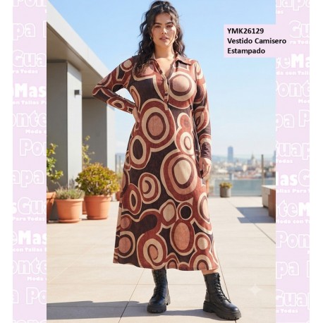 Vestido Camisero Estampado