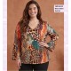 Blusa Saten Animal