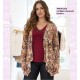 Cardigan Estampado Burdeos