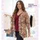 Cardigan Estampado Burdeos