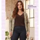 Cardigan Estampado Kaki