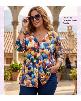 Camiseta Flores Tapeta