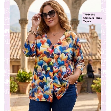 Camiseta Flores Tapeta