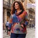 Jersey Estampado Coord Negro Colores