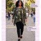 Casaca Viscosa Kaki Estampada