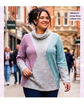 Jersey Rosa Celeste Gris