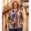 Camiseta Cuello Camisero Crema