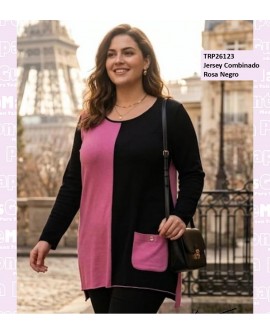 Jersey Combinado Rosa Negro