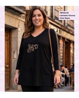 Camiseta Viscosa Cinta Rayas